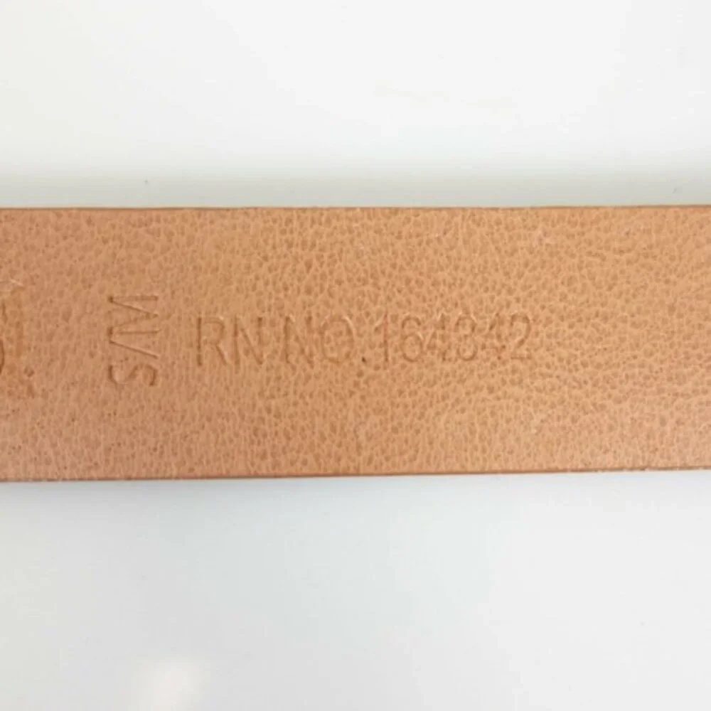 Y2K‎ Indie Sleaze Studded Belt 32 SMALL Tan Neutral Faux Suede MUDD Gold Buckle